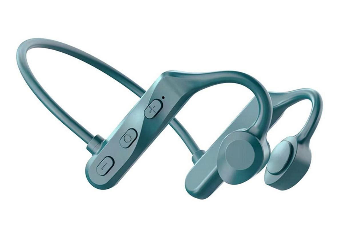 Bone Conduction Headphones Bone Conduction Headphones Wireless Bluetooth 5.0 Sweatproof Sport Earphone -Green