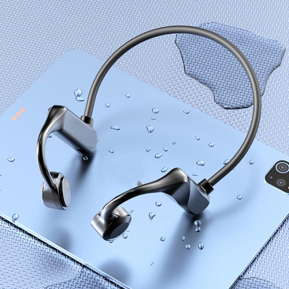 Bone Conduction Headphones Bone Conduction Headphones Wireless Bluetooth 5.0 Sweatproof Sport Earphone -Black