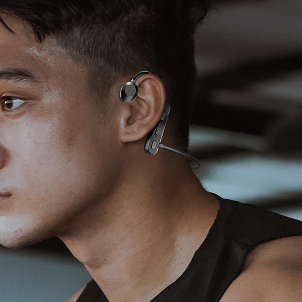 Bone Conduction Headphones Bone Conduction Headphones Wireless Bluetooth 5.0 Sweatproof Sport Earphone -Black
