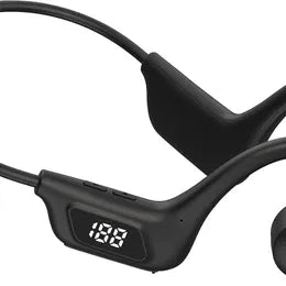 Bone Conduction Headphones Air Conduction Headphones Wireless Bluetooth 5.2 Sweatproof Sport Earphone -Black