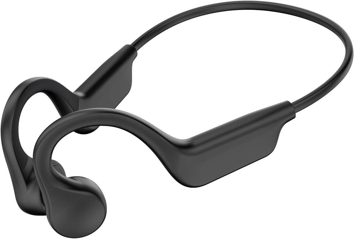 Bone Conduction Headphones Air Conduction Headphones Wireless Bluetooth 5.2 Sweatproof Sport Earphone -Black
