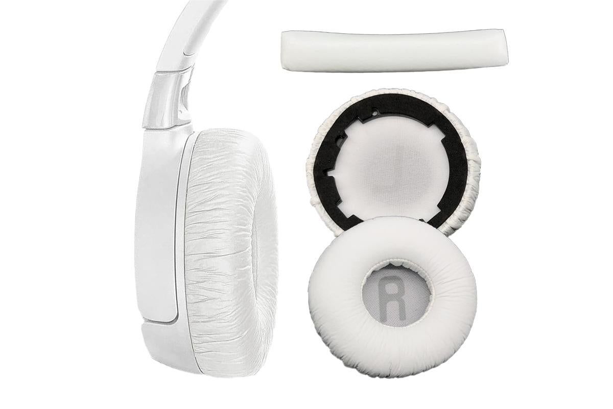 Earpads Replacement Ear Cushions Pad Covers Compatible with JBL Tune600BT T520BT -White