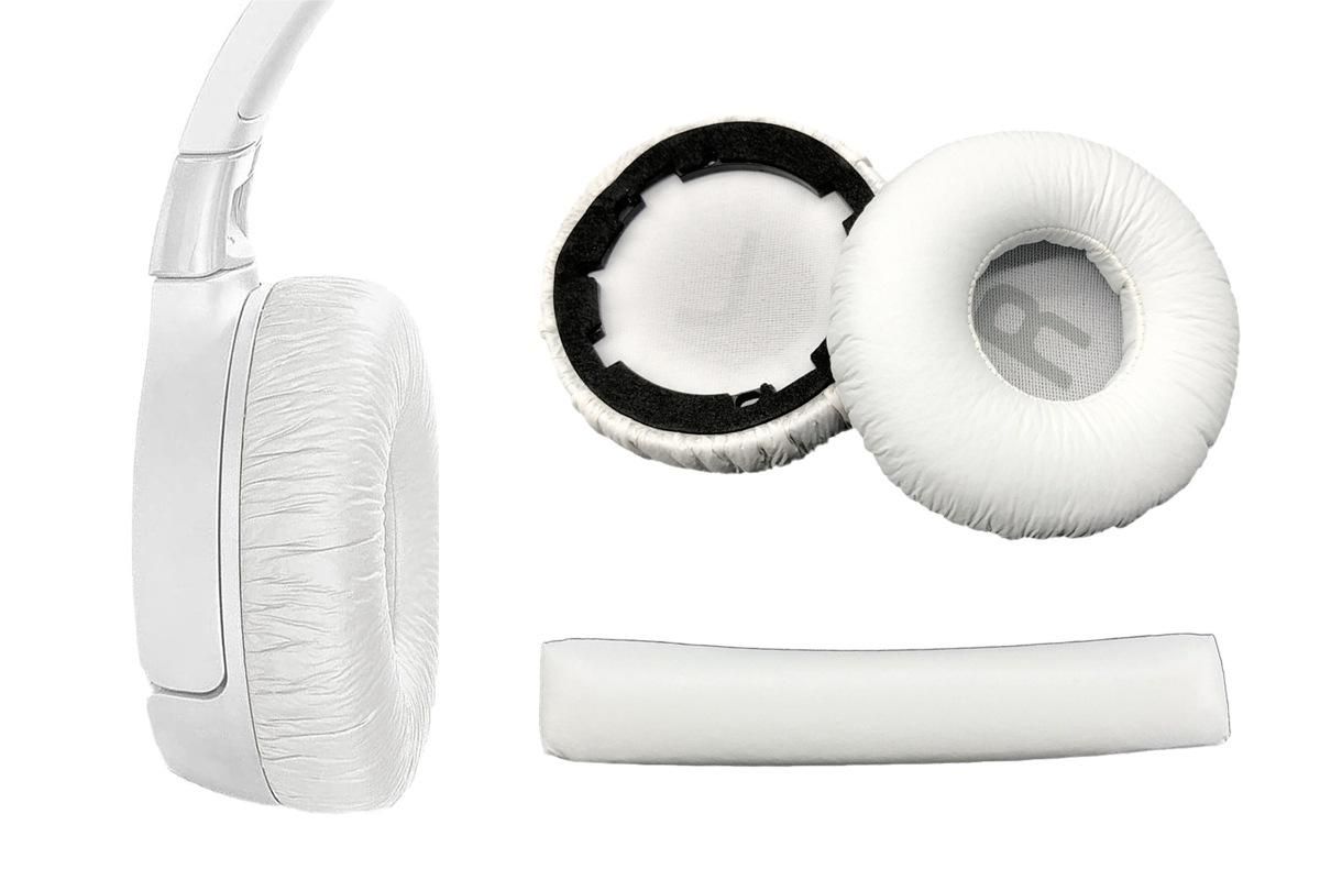 Earpads Replacement Ear Cushions Pad Covers Compatible with JBL Tune600BT T520BT -White