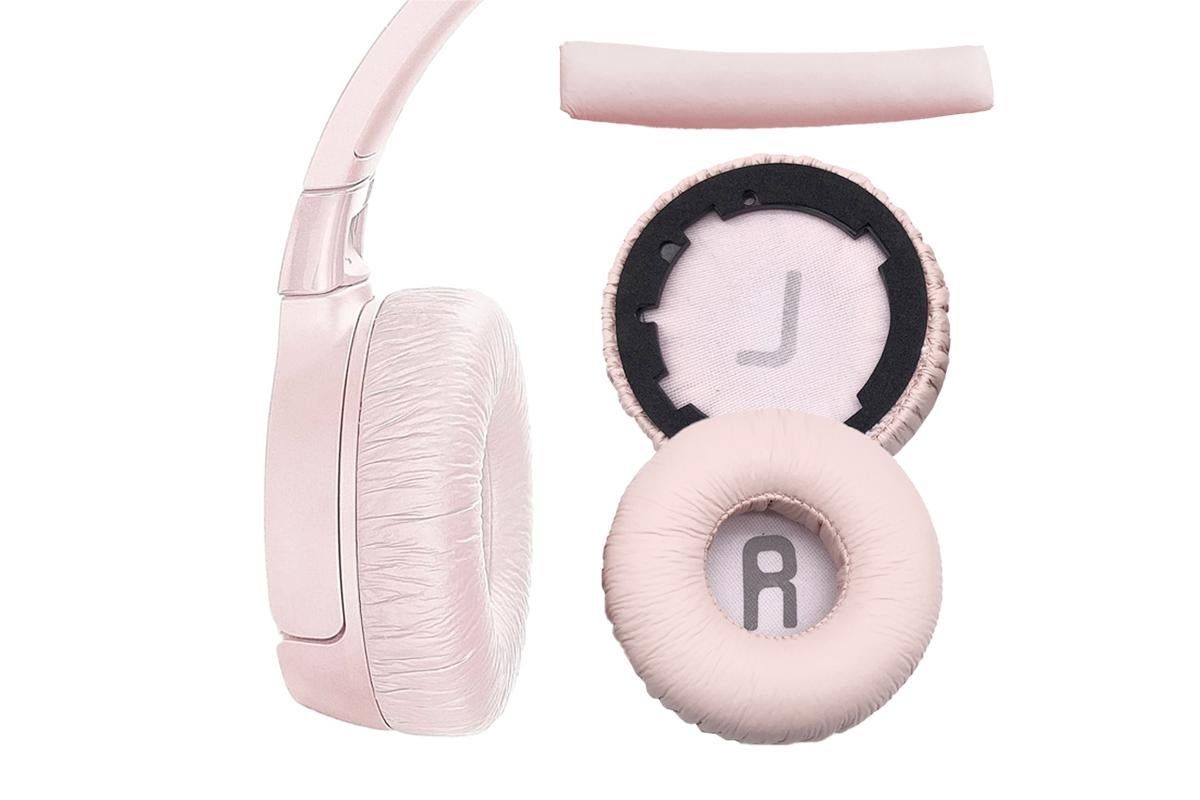 Earpads Replacement Ear Cushions Pad Covers Compatible with JBL Tune600BT T520BT -White