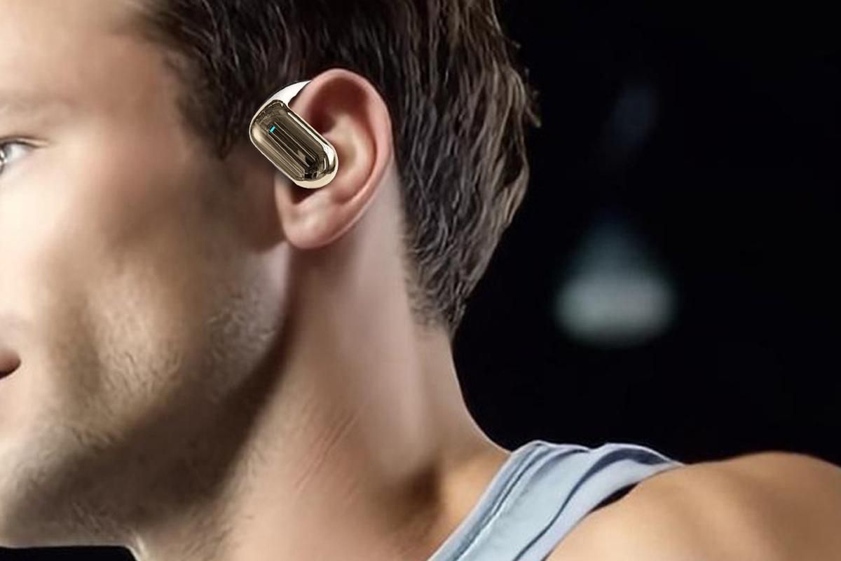 Wireless Earbud Bluetooth Compatible 5.4 Sports Earhook Earphone Earbuds-Khaki