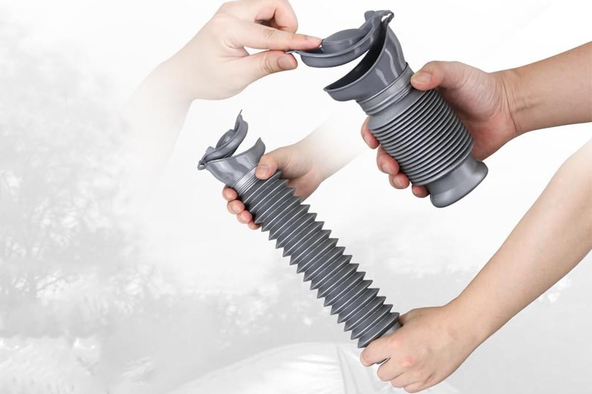 2Pcs 750ml Pee Bottles Collapsible Urine Bottle Car Pee Bottle-Grey