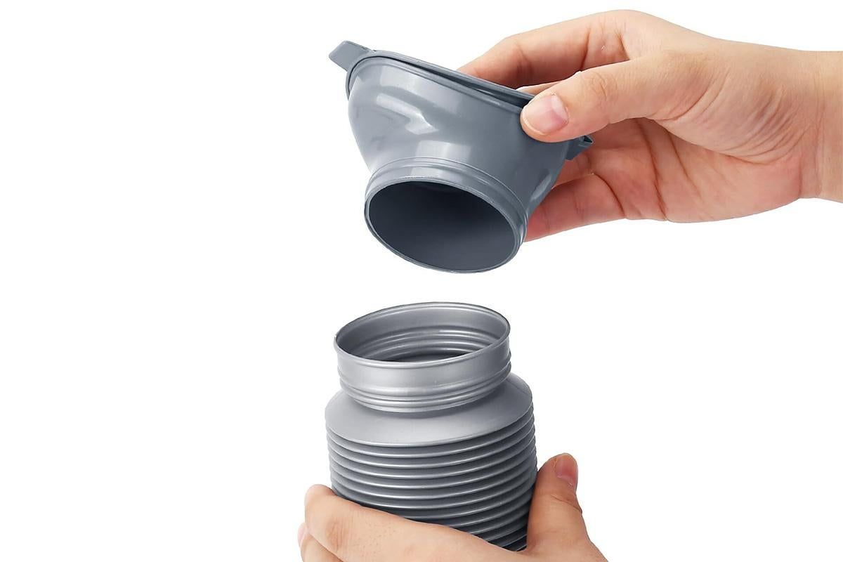 2Pcs 750ml Pee Bottles Collapsible Urine Bottle Car Pee Bottle-Grey