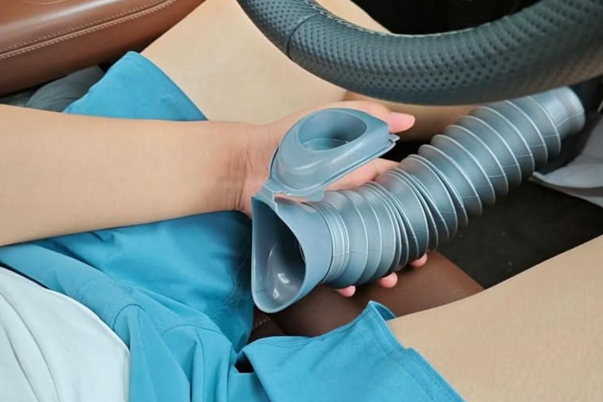 2Pcs 750ml Pee Bottles Collapsible Urine Bottle Car Pee Bottle-Grey