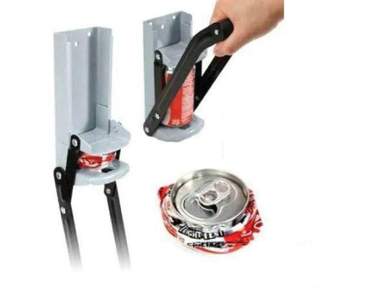 Aluminium Can Crusher - 16oz Beer Soda Smasher - Wall Mount Included Bottle Opener 2 Can Crushers