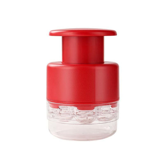7-in-1 Multi Cherry Pitter Tool Quick Fruit Seed Remover Kitchen Gadget (Red)