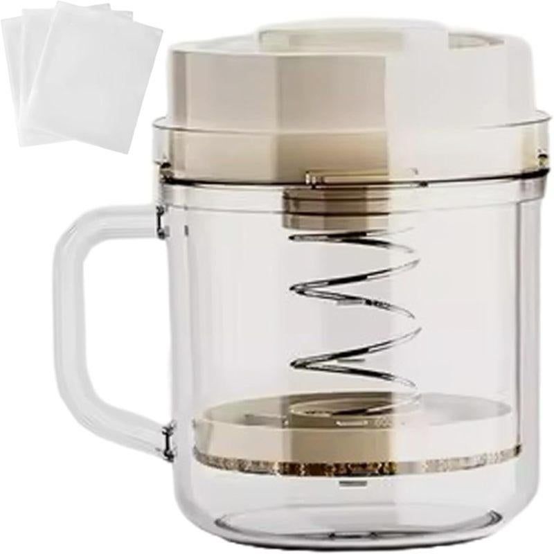 Greek Yogurt Maker Press with Reusable Filter Bag, Lid & Handle,White