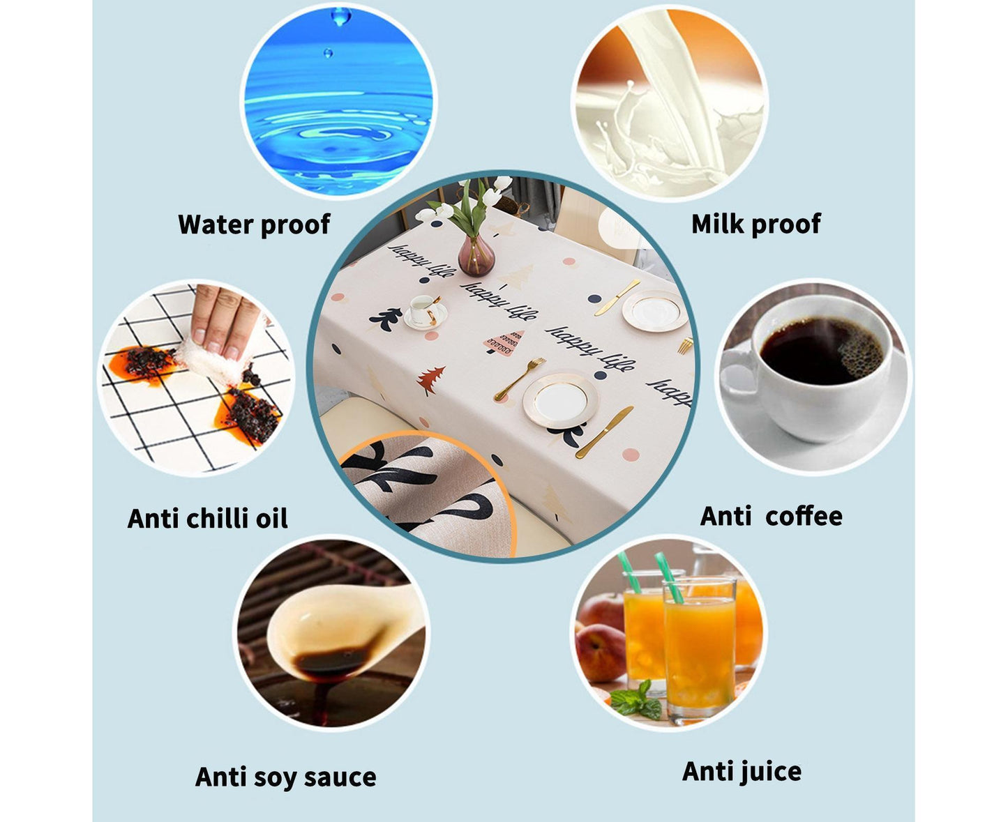 Xmas Table Mat Waterproof Heat Insulation-A