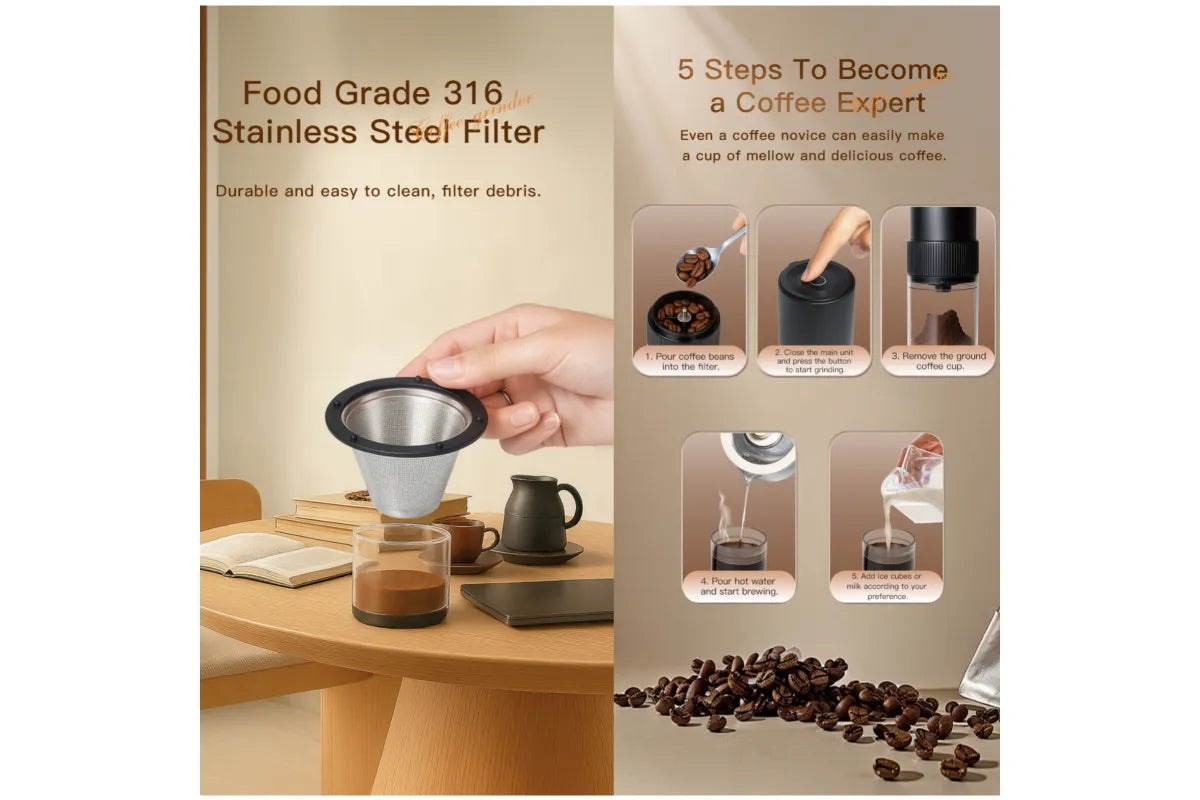 CM-30L Portable Coffee Grinder Dual-purpose for outdoor and home use Adjustable grind settings