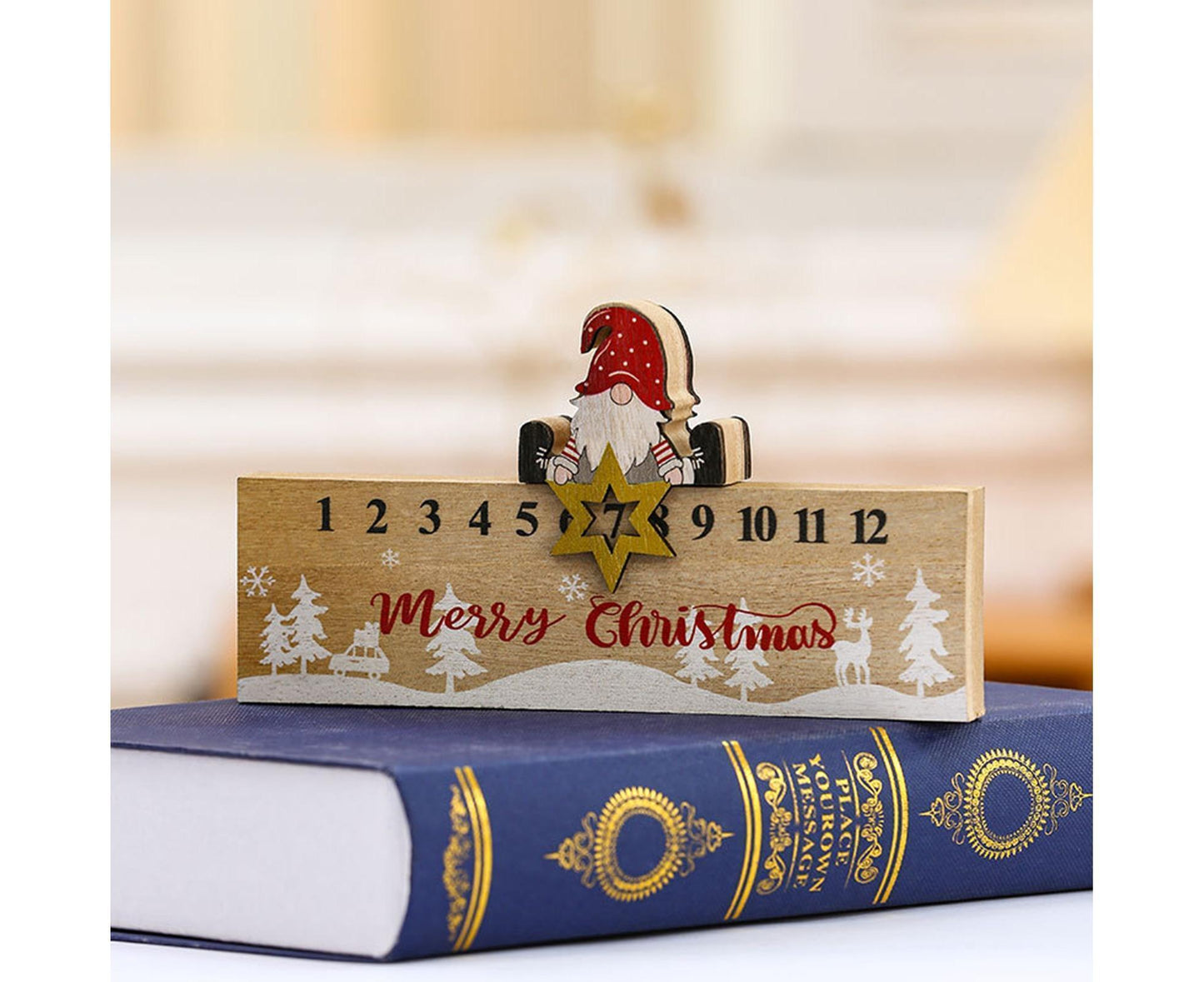 Xmas Wooden Calendar Count Down-A