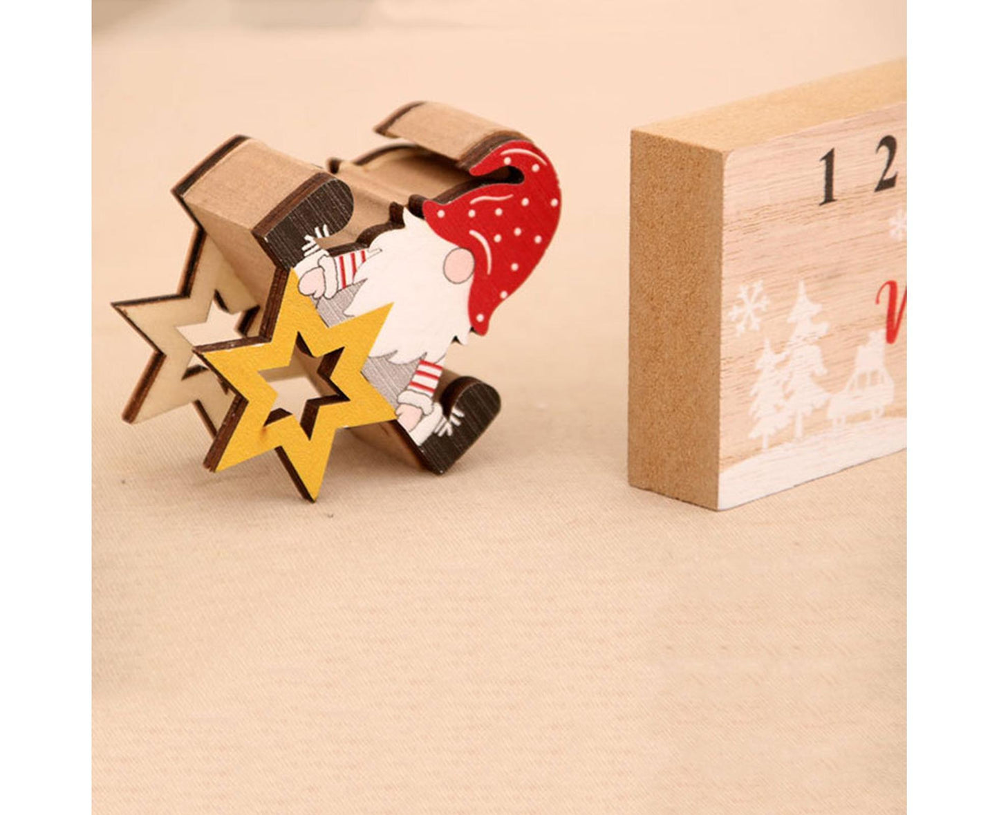 Xmas Wooden Calendar Count Down-A