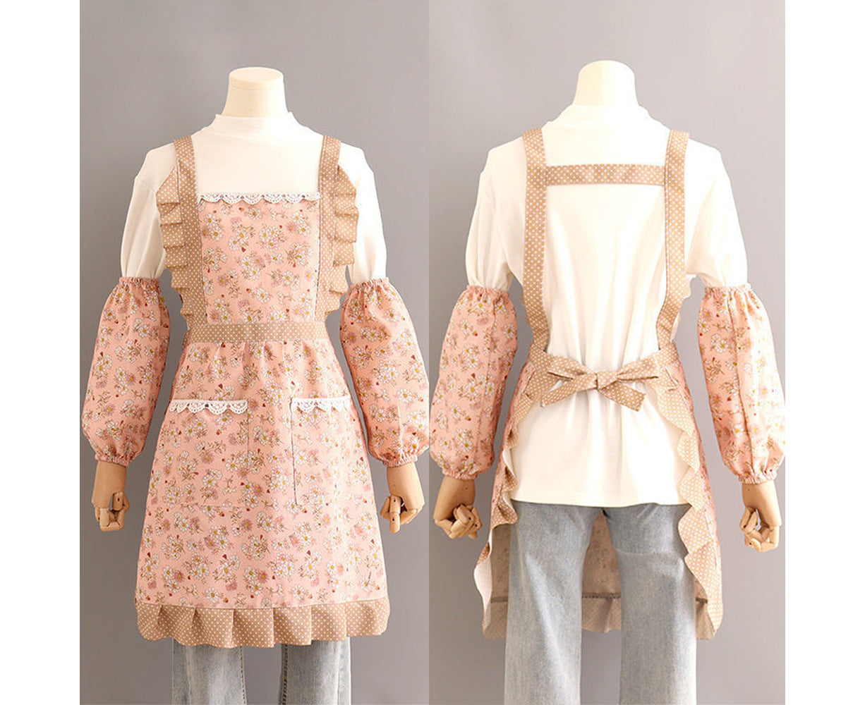 Cooking Apron - Layered Bib - Women's Pocketed