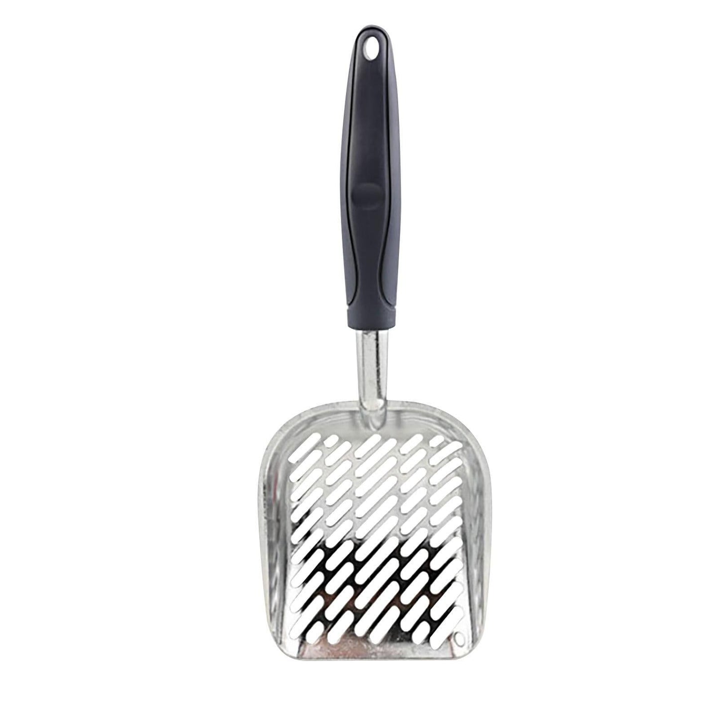 Metal Cat Litter Scoop Heavy Duty Alloy Matte Black