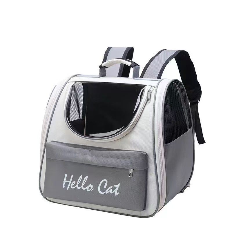 Pet Carrier Backpack Breathable Large ty Cat Travel Bag Gray
