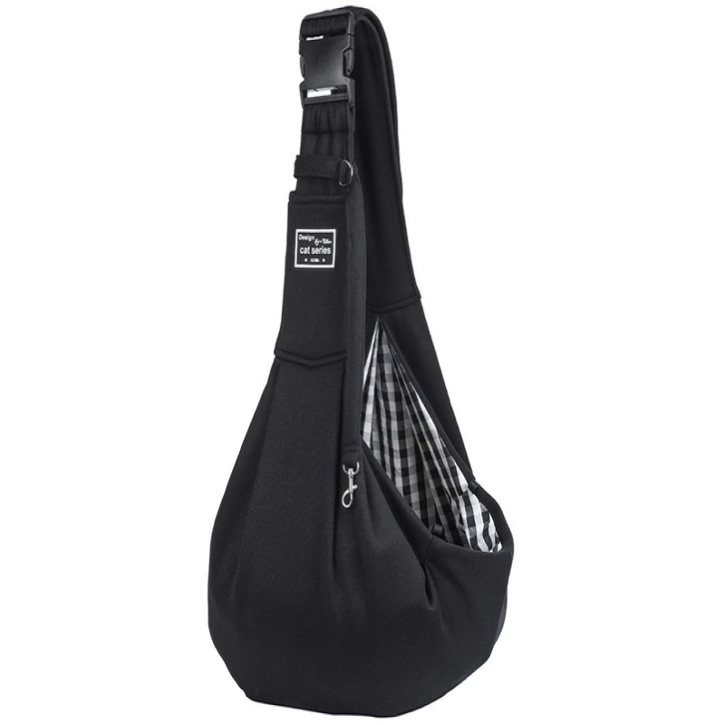 Pet Carrier Sling for Small Dogs, Pet Carrier Bags Dog Purse with Shoudler Strap(Black)
