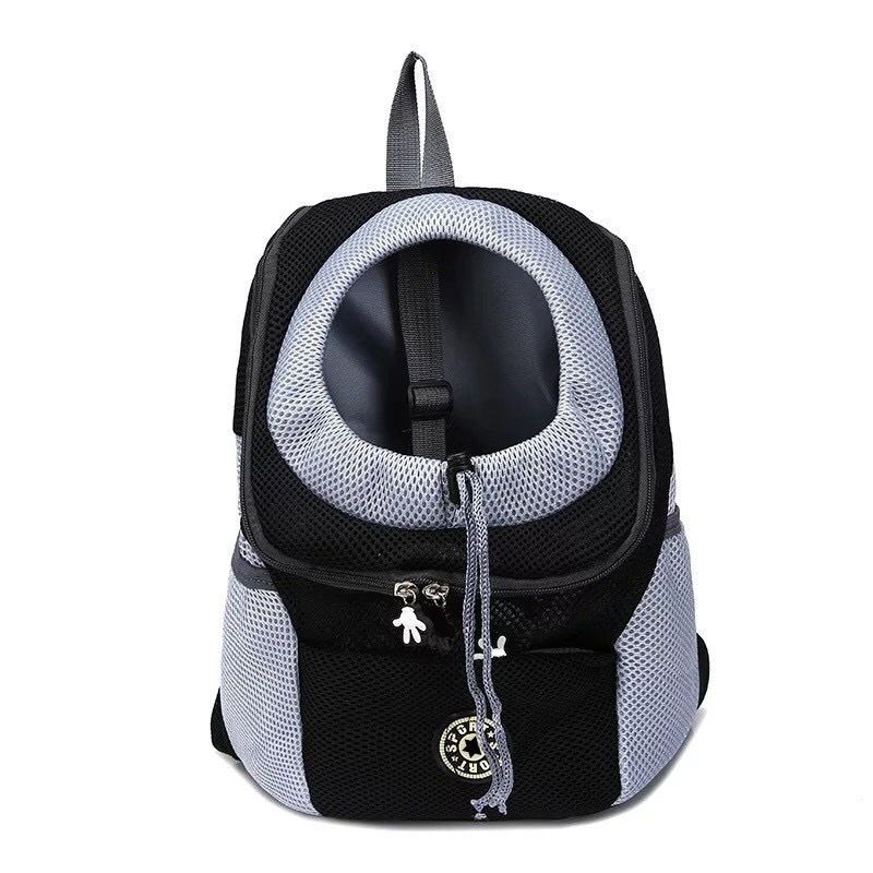 Breathable Mesh Pet Carrier Backpack For Dogs Cats Hiking Travel - Black L