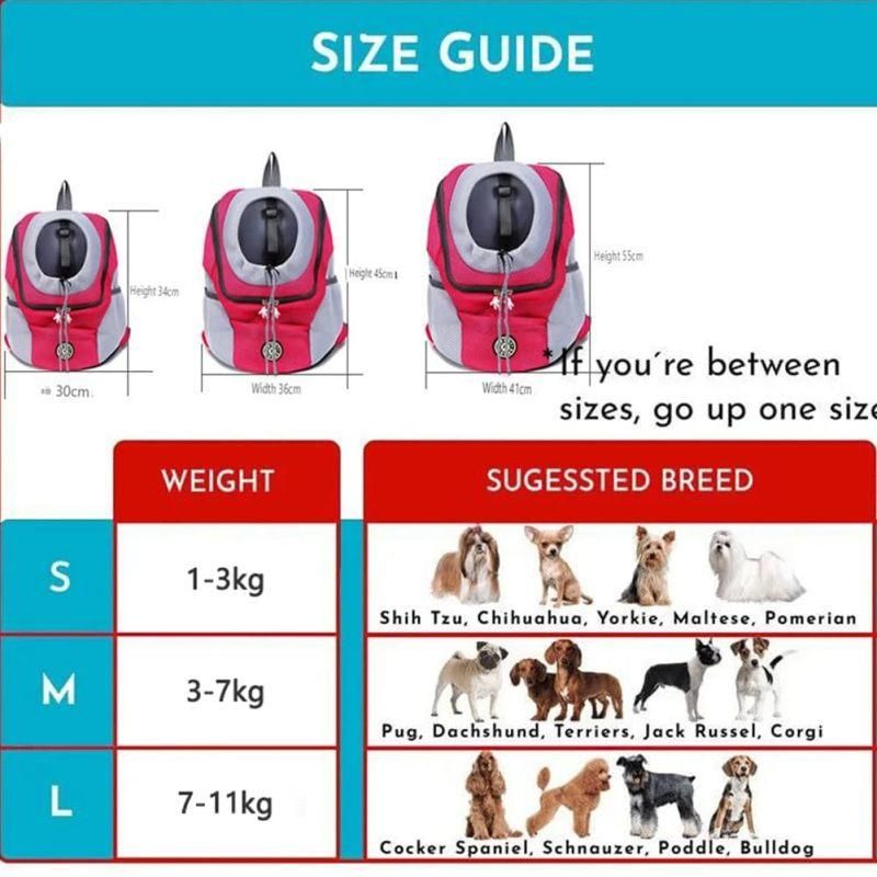 Breathable Mesh Pet Carrier Backpack For Dogs Cats Hiking Travel - Green M