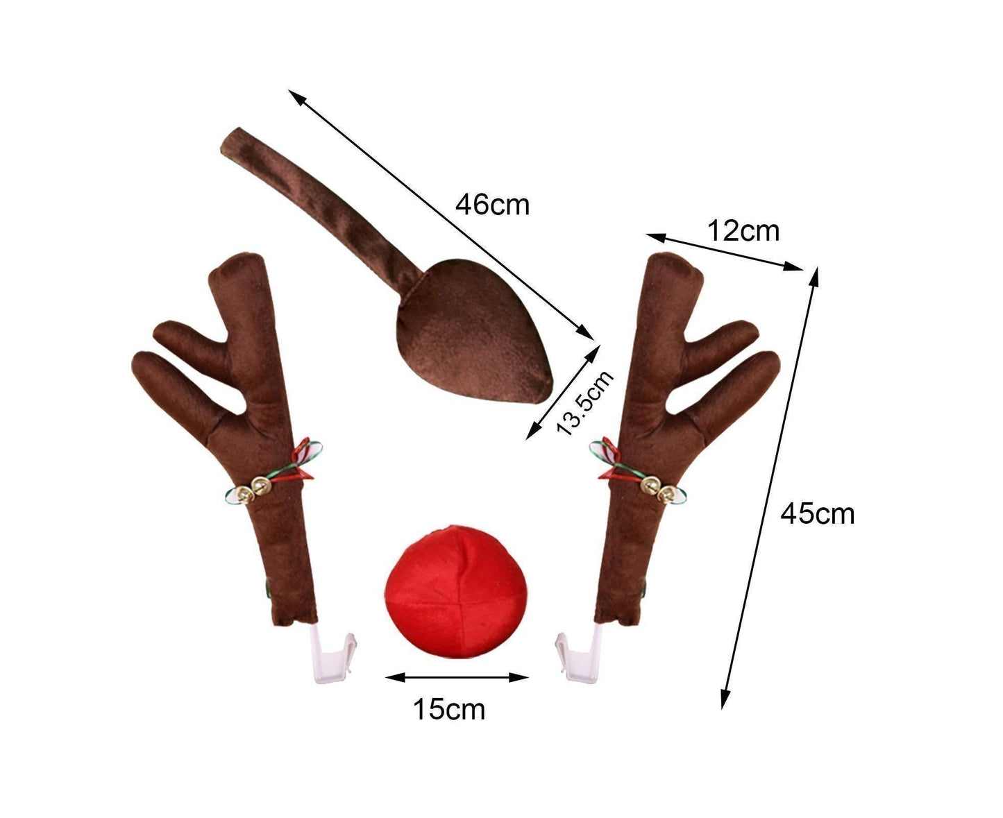 Car Deer Antlers Fabric Decoration-Brown