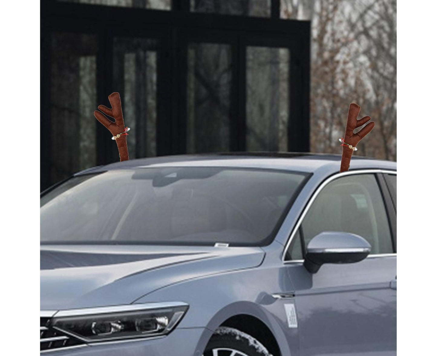 Car Deer Antlers Fabric Decoration-Brown
