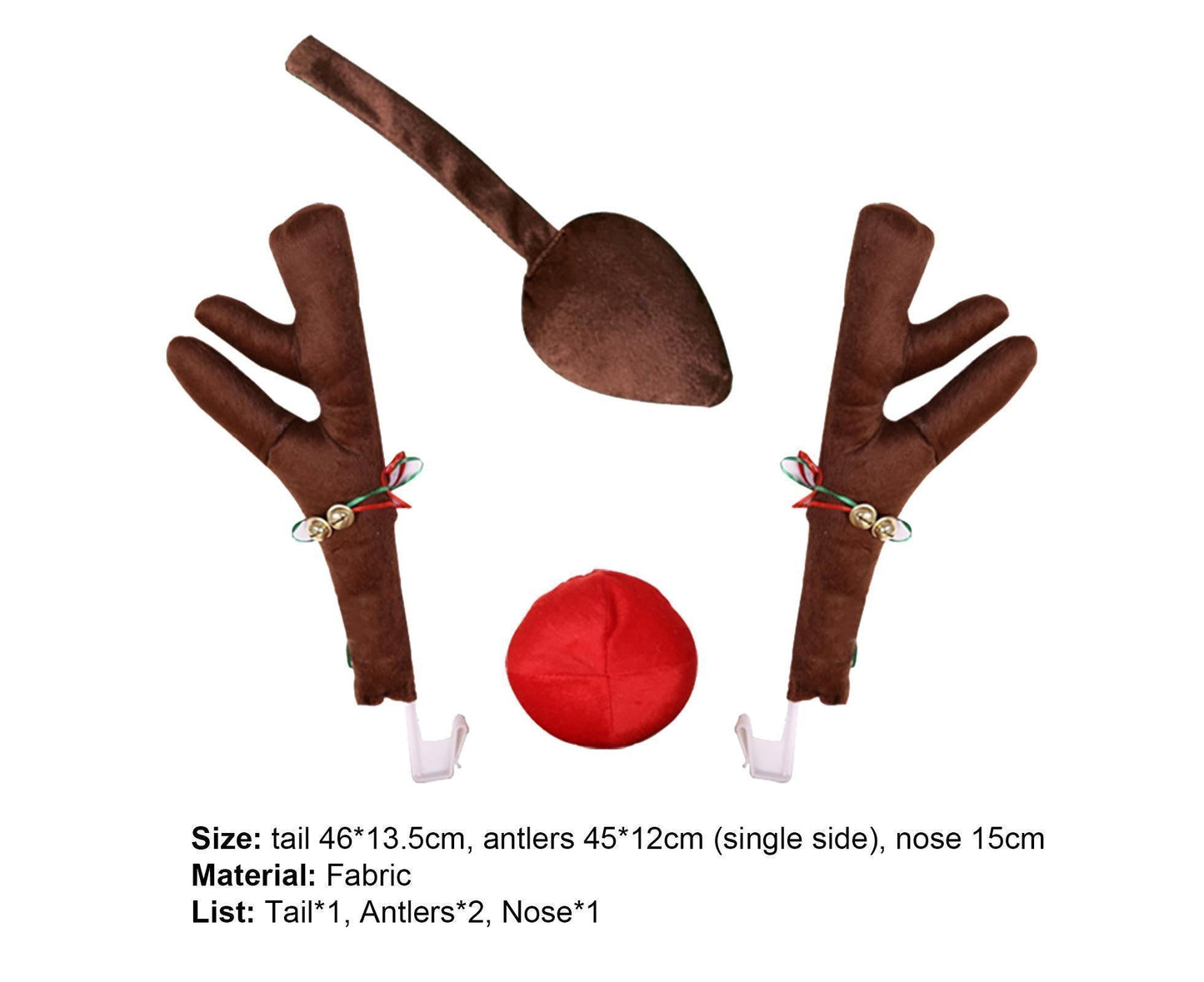 Car Deer Antlers Fabric Decoration-Brown