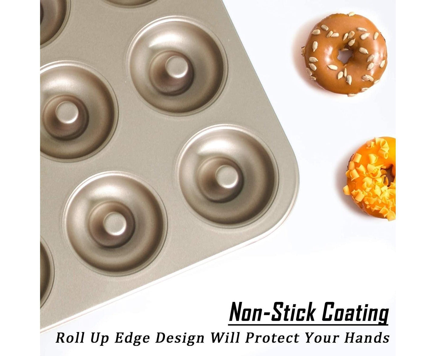 Mini Donut Pan - Nonstick 6 Cavity - Carbon Steel