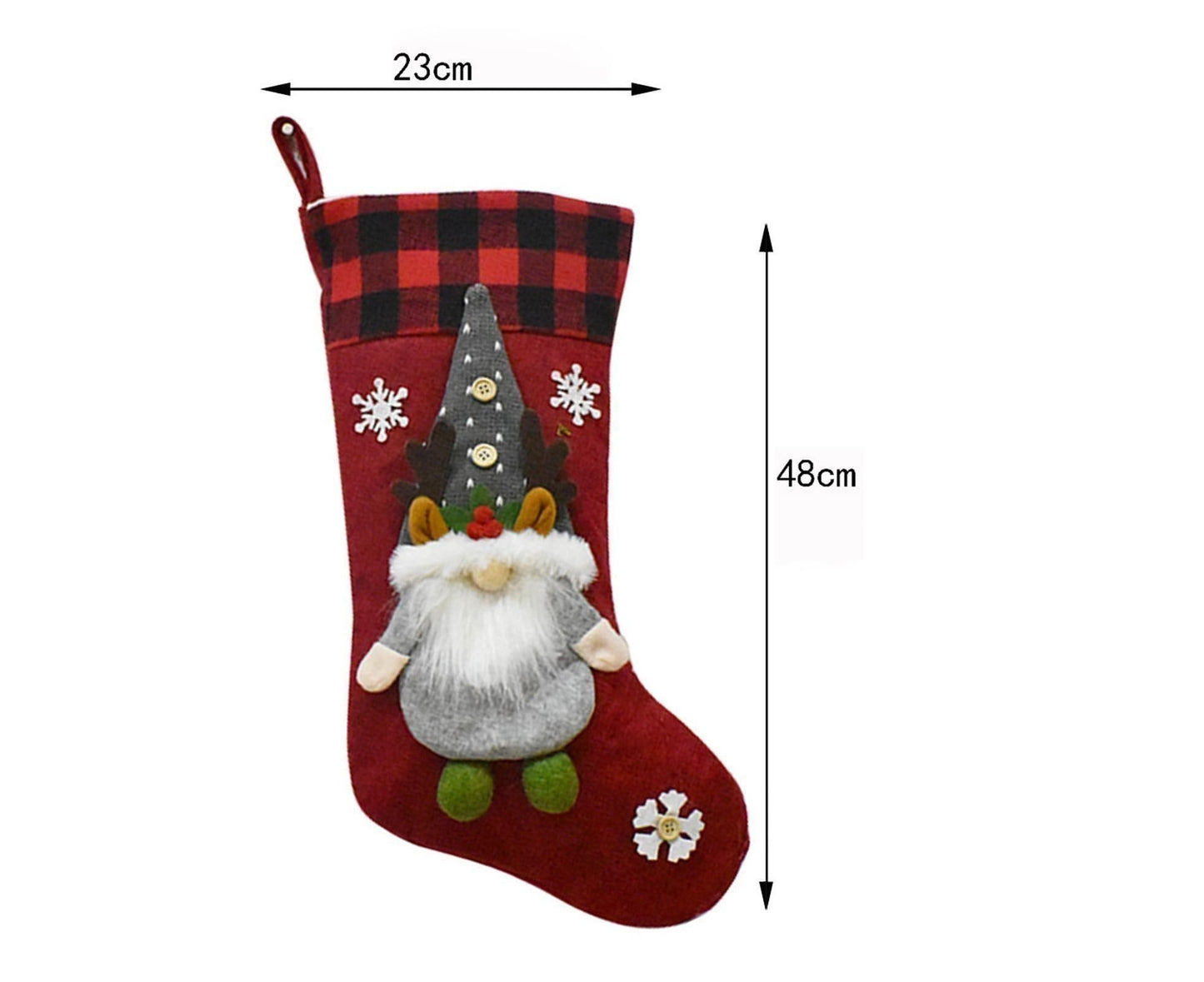 Xmas Stocking Knitted Hat babies Bag-Grey