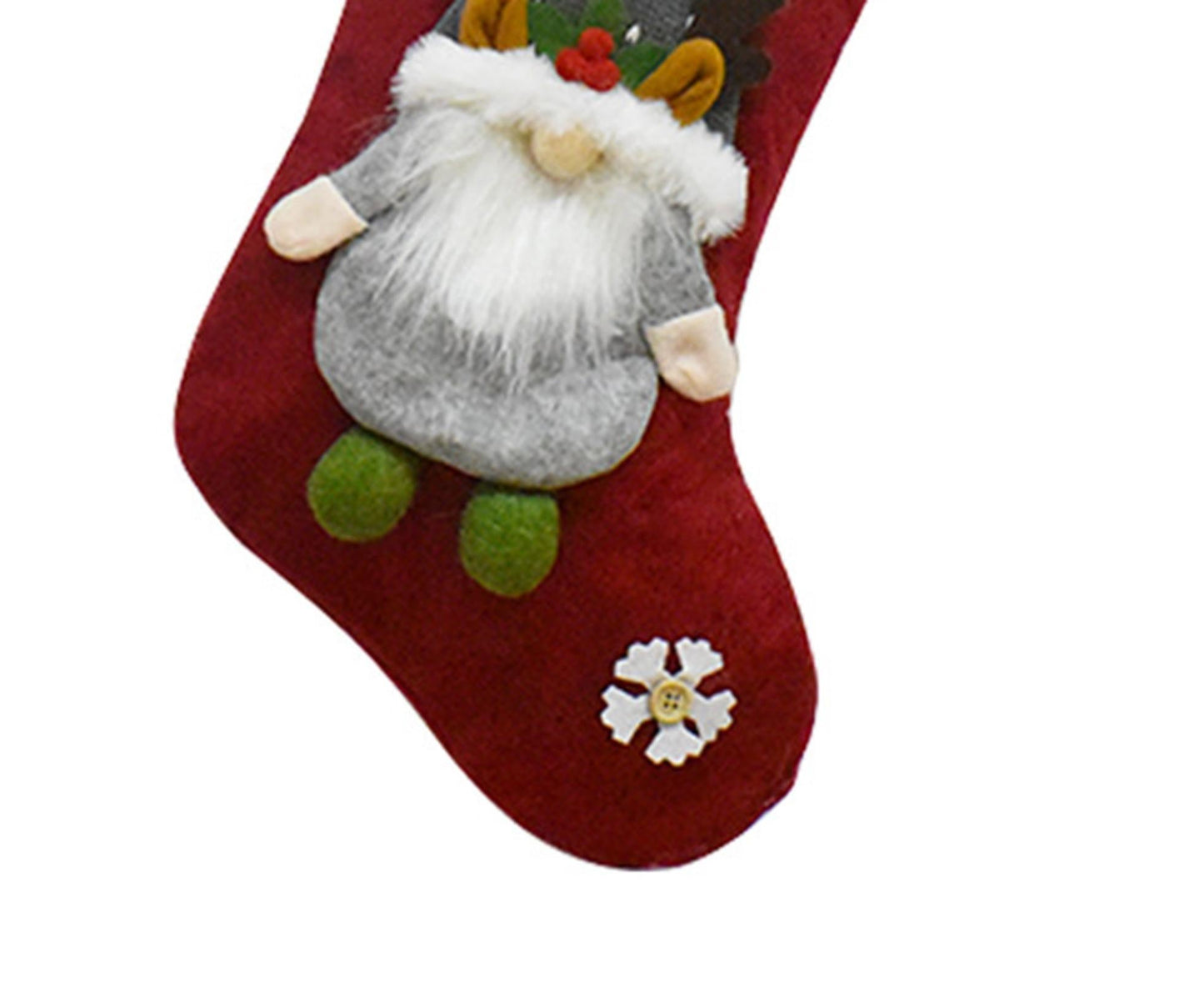 Xmas Stocking Knitted Hat babies Bag-Grey