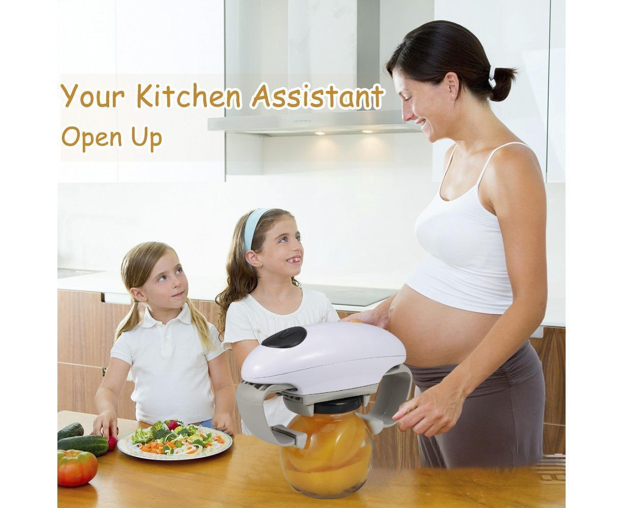 Electric Jar Opener One Touch Jar Opener white