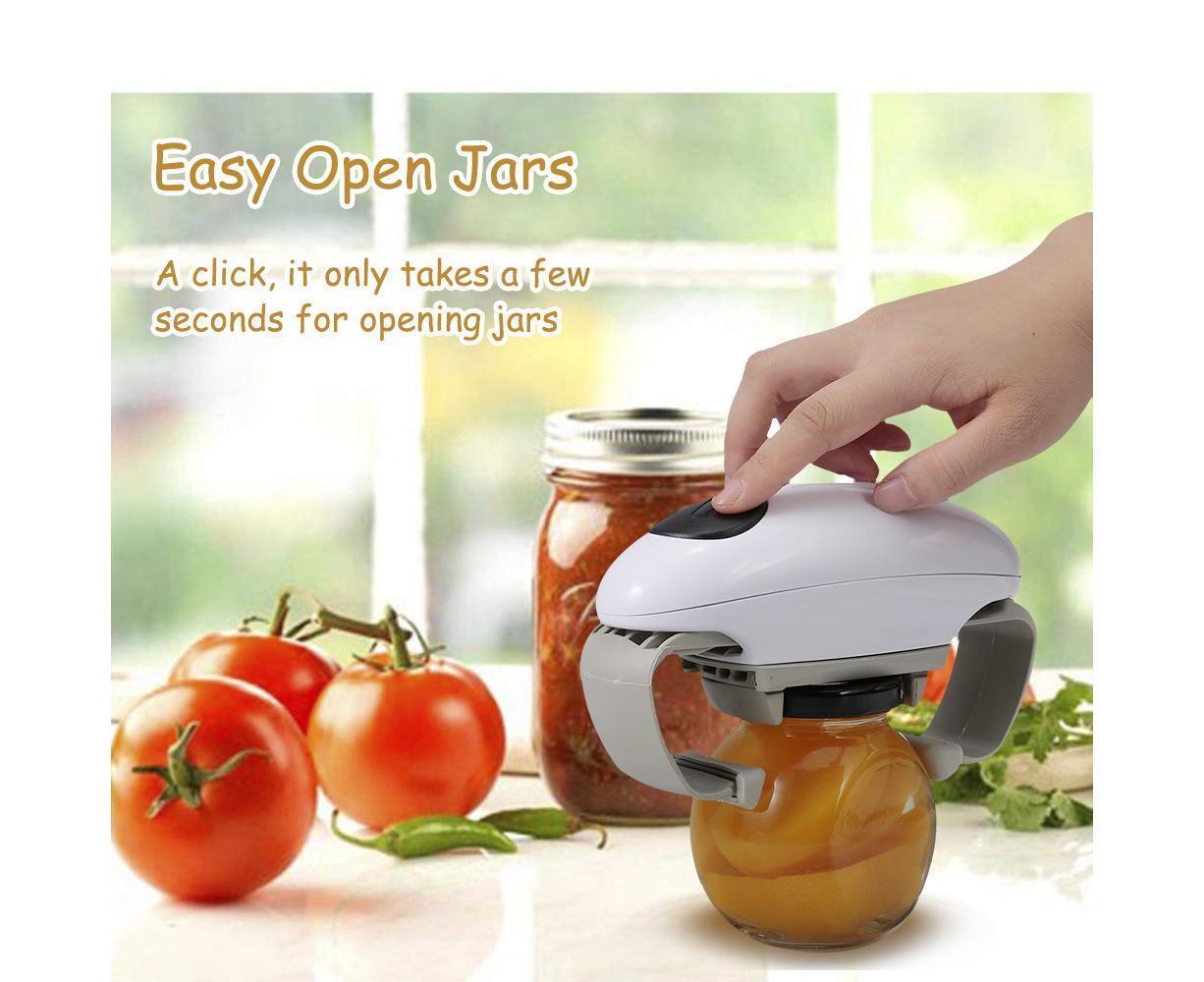 Electric Jar Opener One Touch Jar Opener white