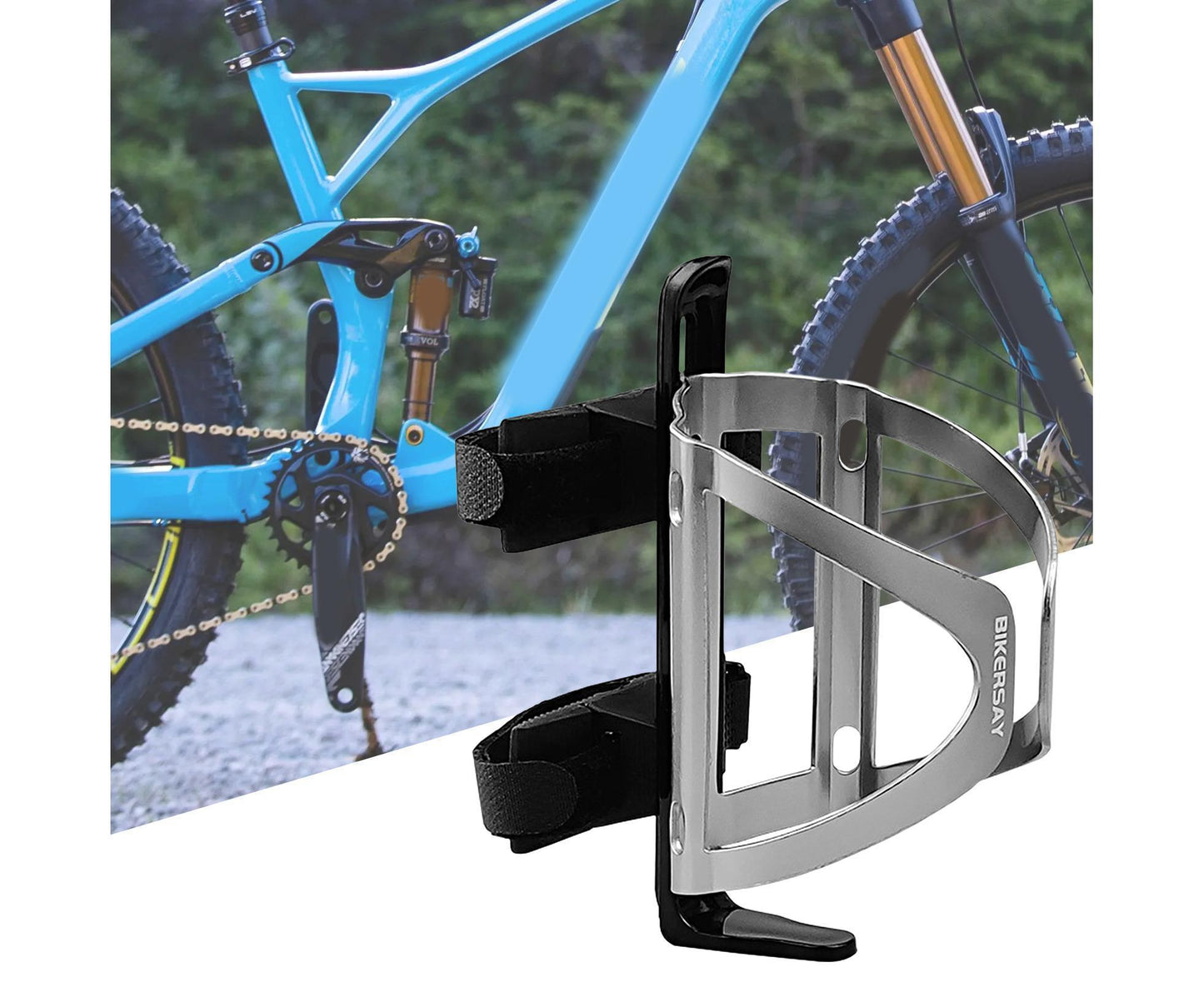 BIKERSAY Bike Water Bottle Holder Good Toughness Anti Fall Ultralight Opening Adjustable Bicycle Cup Holder for Riding