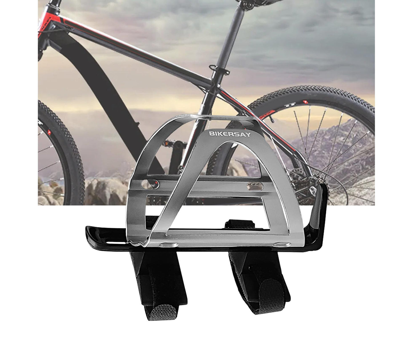 BIKERSAY Bike Water Bottle Holder Good Toughness Anti Fall Ultralight Opening Adjustable Bicycle Cup Holder for Riding