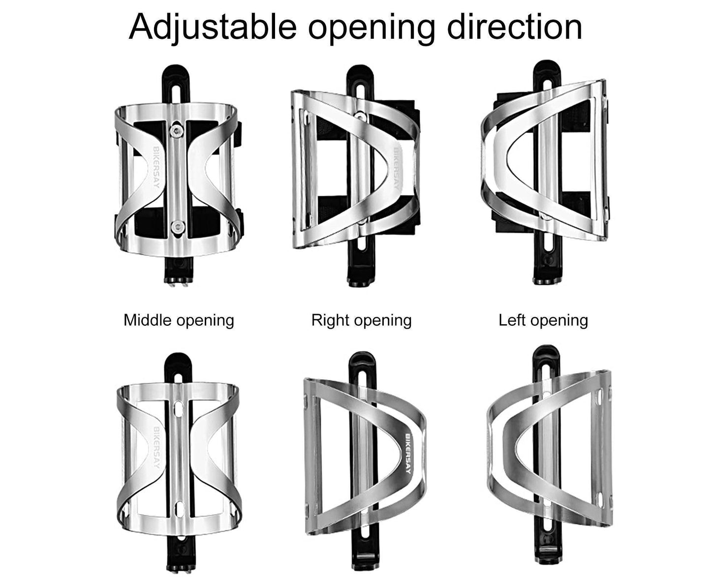 BIKERSAY Bike Water Bottle Holder Good Toughness Anti Fall Ultralight Opening Adjustable Bicycle Cup Holder for Riding