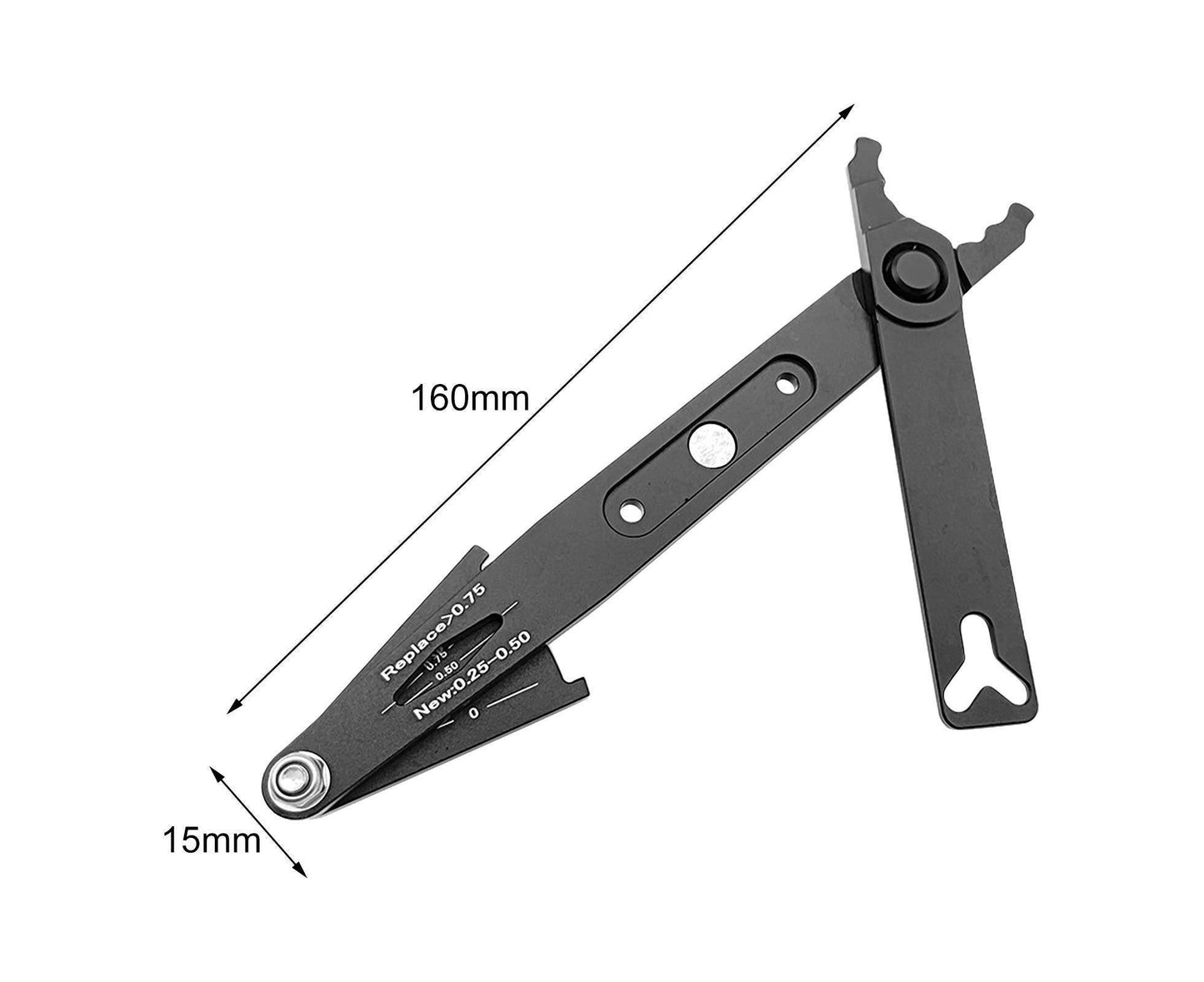 Chain Wear Detection Tool Ergonomic Design High Strength Bike Chain Buckle Removal Plier with Scale for Mountain Bike