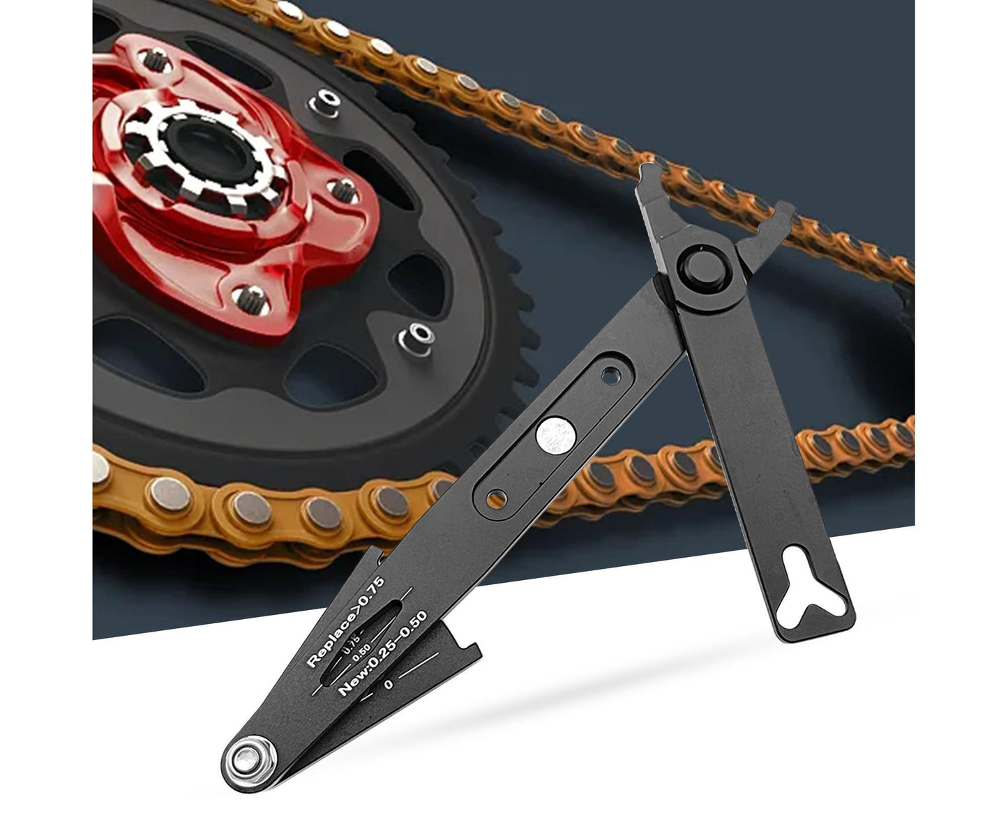 Chain Wear Detection Tool Ergonomic Design High Strength Bike Chain Buckle Removal Plier with Scale for Mountain Bike