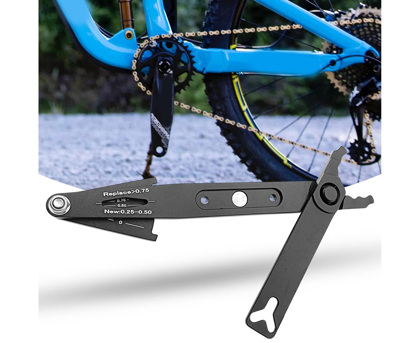 Chain Wear Detection Tool Ergonomic Design High Strength Bike Chain Buckle Removal Plier with Scale for Mountain Bike