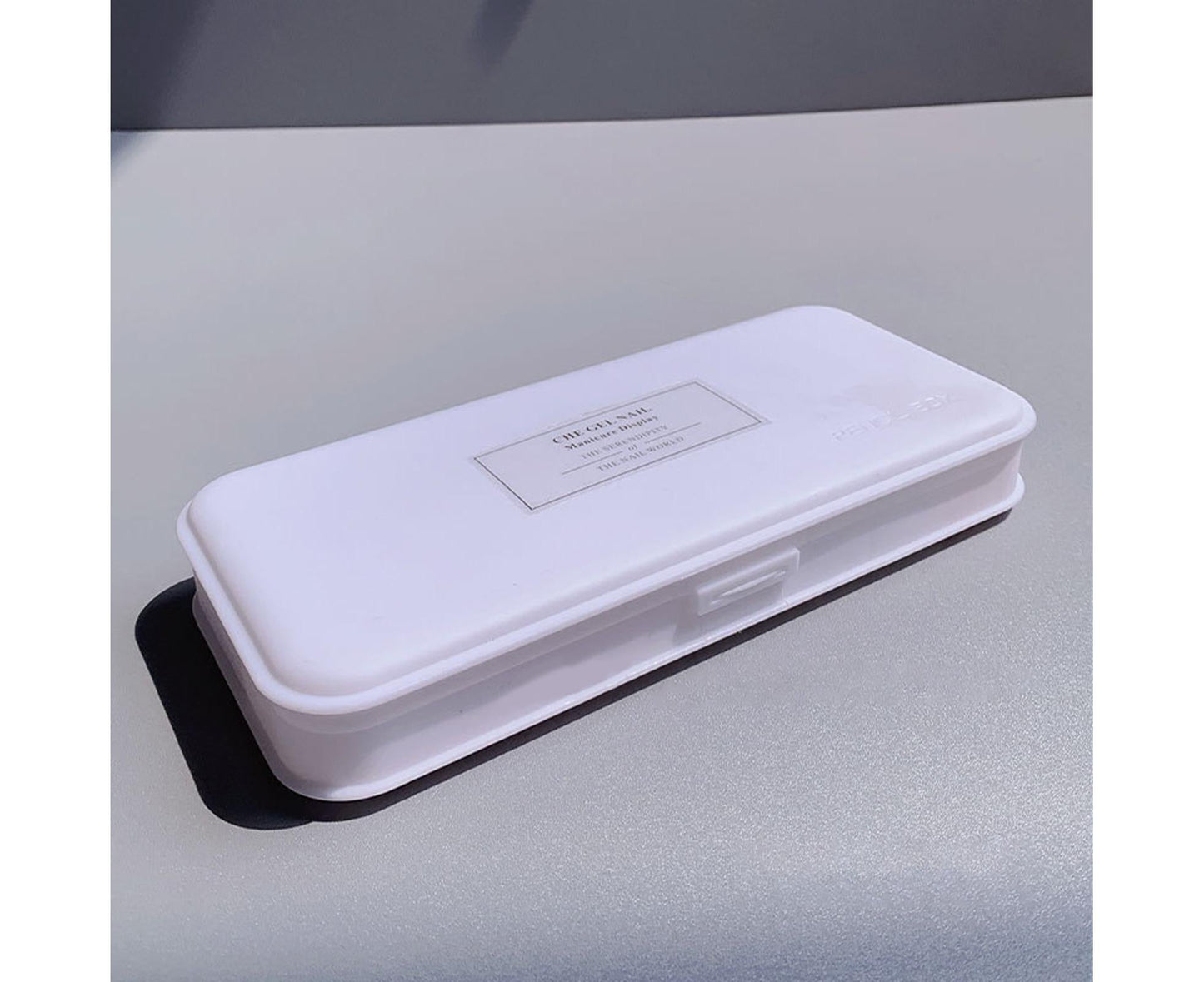 Nail Tools Box Nail Accessories Organizer Plastic Storage-White