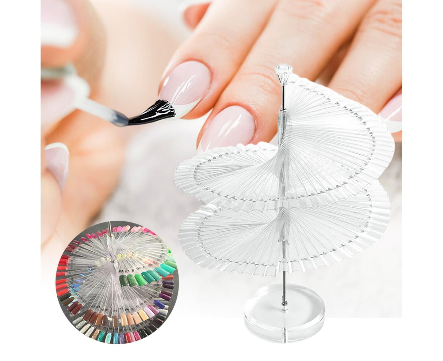 Gel Polish Display Stand Smooth Edge Reusable-Transparent