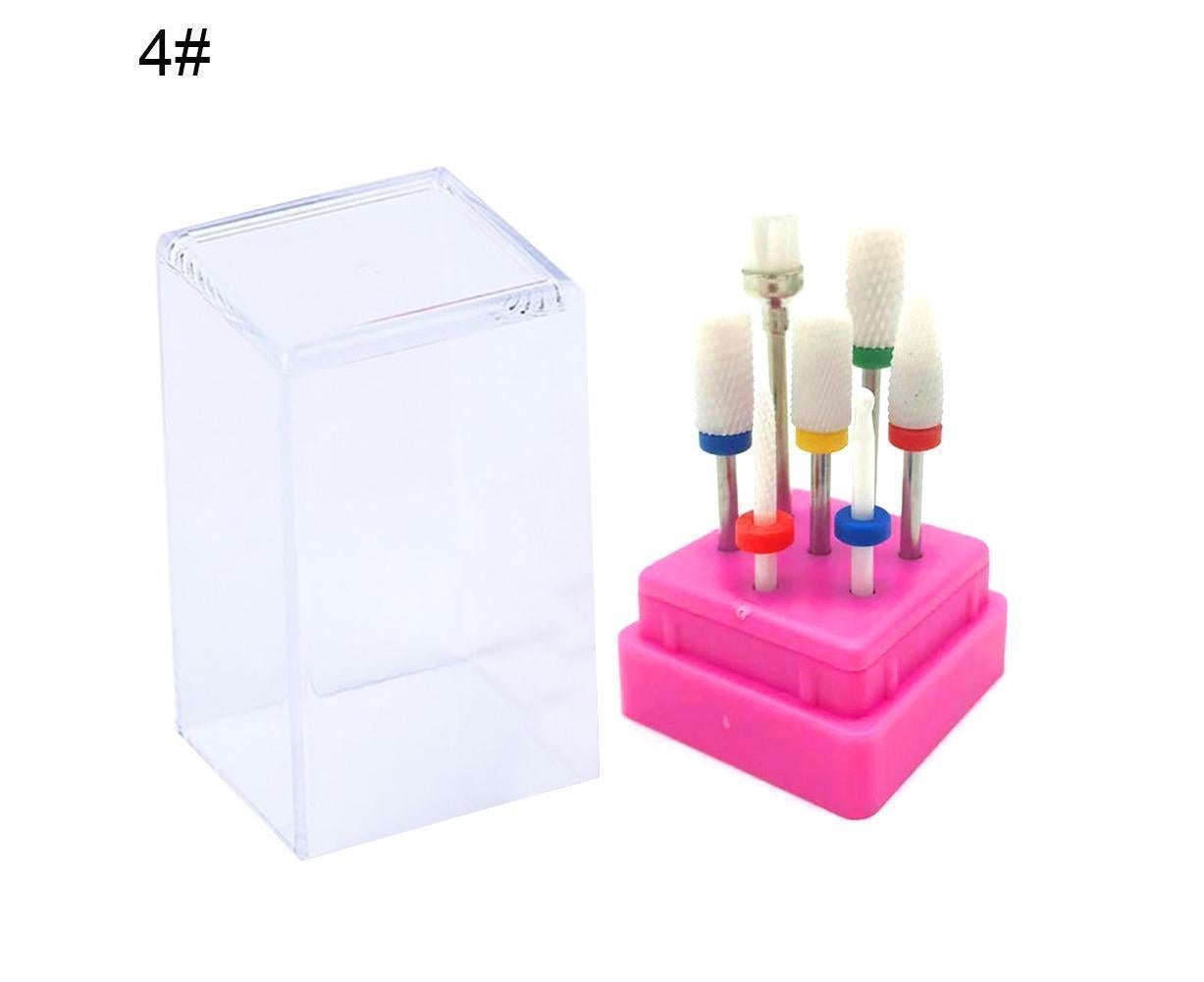 7Pcs Tungsten Steel Ceramics Remove Gel Polish Manicure Pedicure Nail Drill Bits-8#