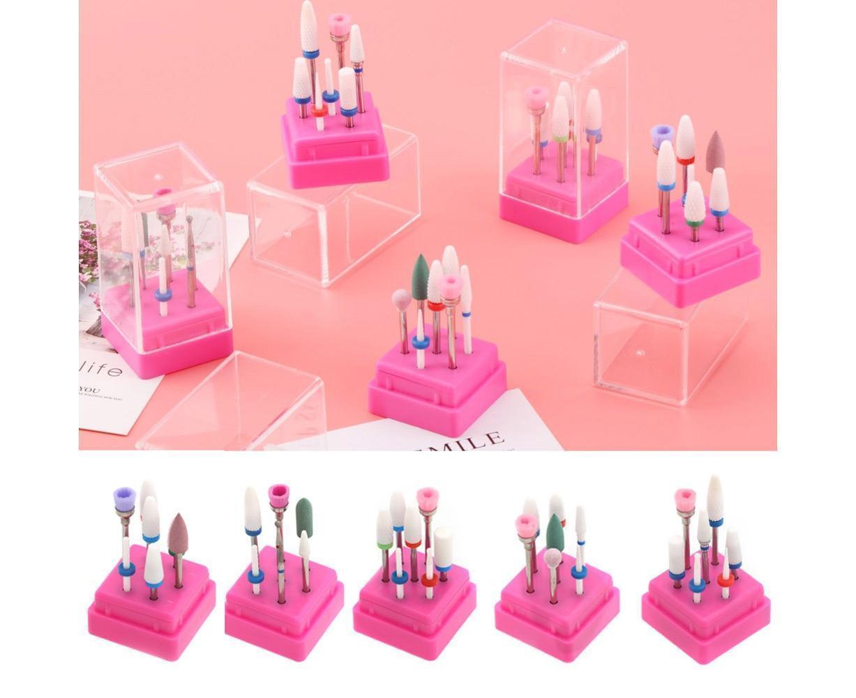 Ceramic Steel Alloy Grinding Dead Skin Removal Nail Art Drill Bit Brush Set-3#