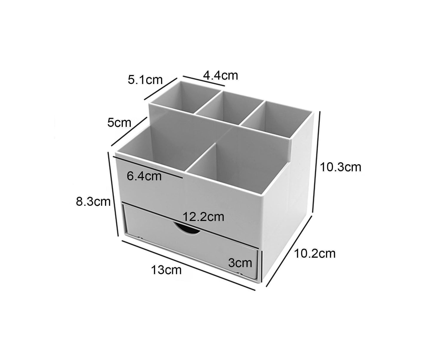 Makeup Organizer Drawer Type Large Capacity - Grey
