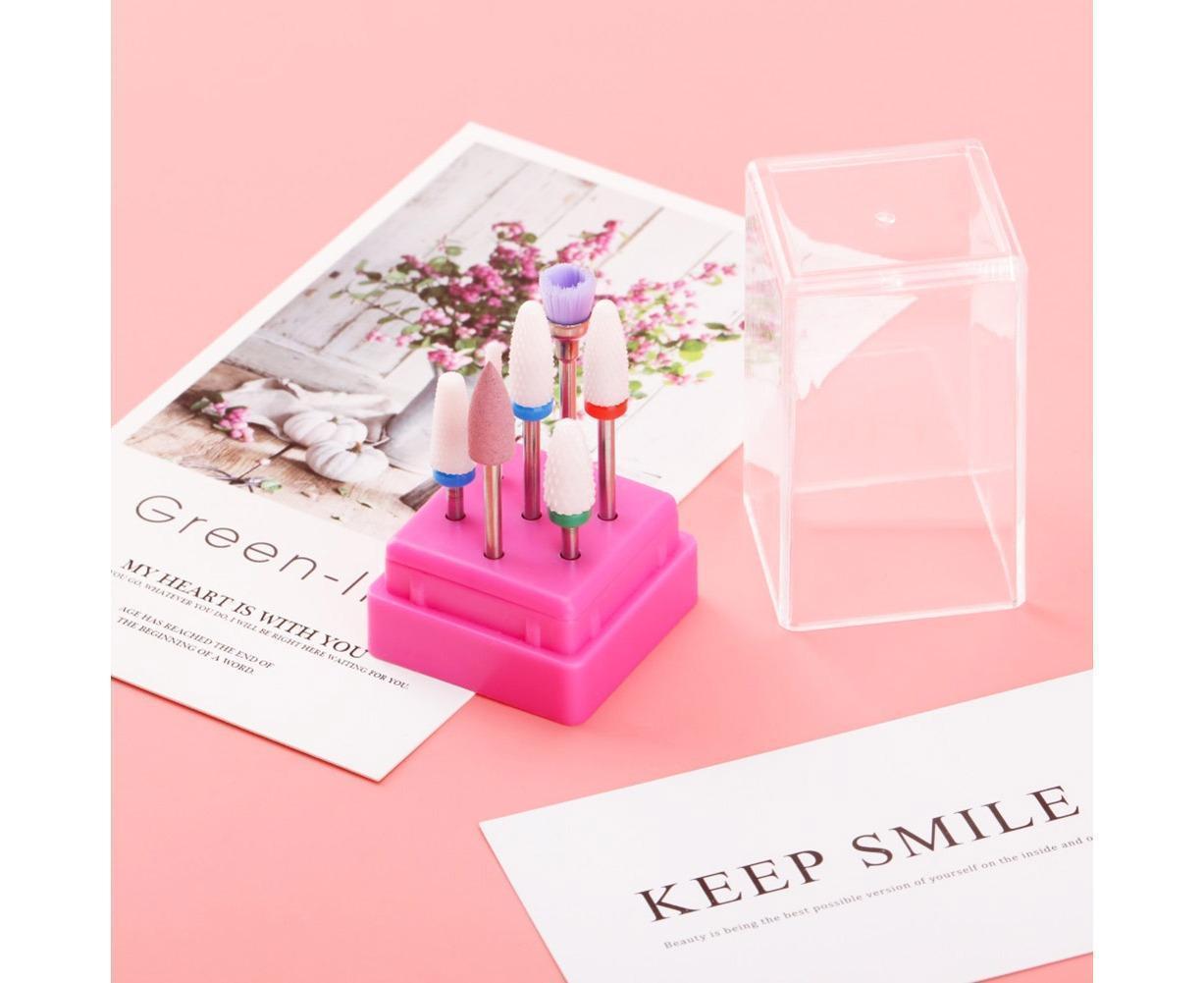 Ceramic Steel Alloy Grinding Dead Skin Removal Nail Art Drill Bit Brush Set-2#