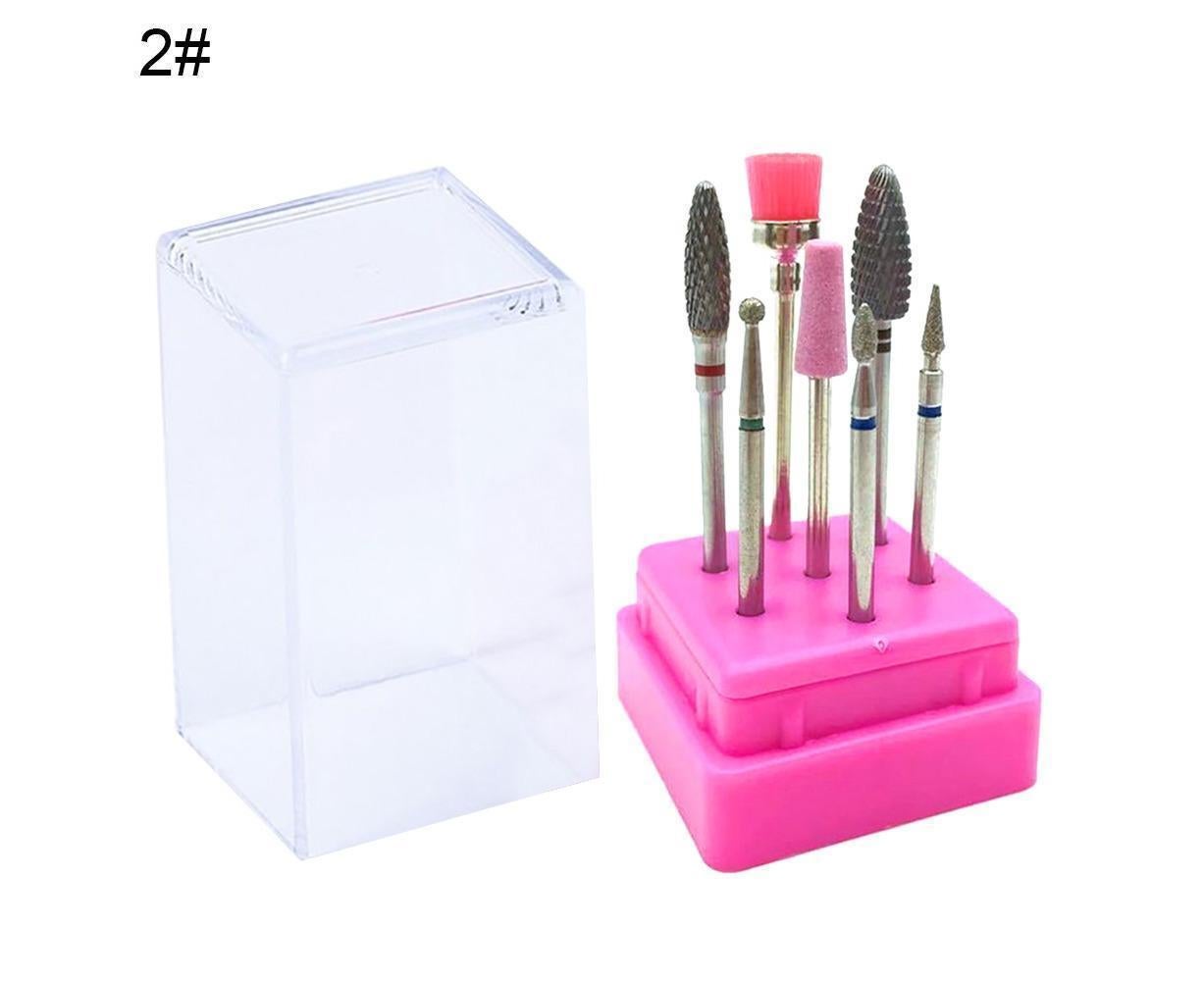 7Pcs Tungsten Steel Ceramics Remove Gel Polish Manicure Pedicure Nail Drill Bits-7#