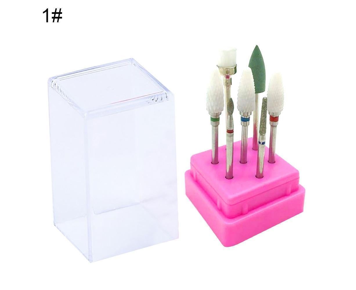 7Pcs Tungsten Steel Ceramics Remove Gel Polish Manicure Pedicure Nail Drill Bits-4#