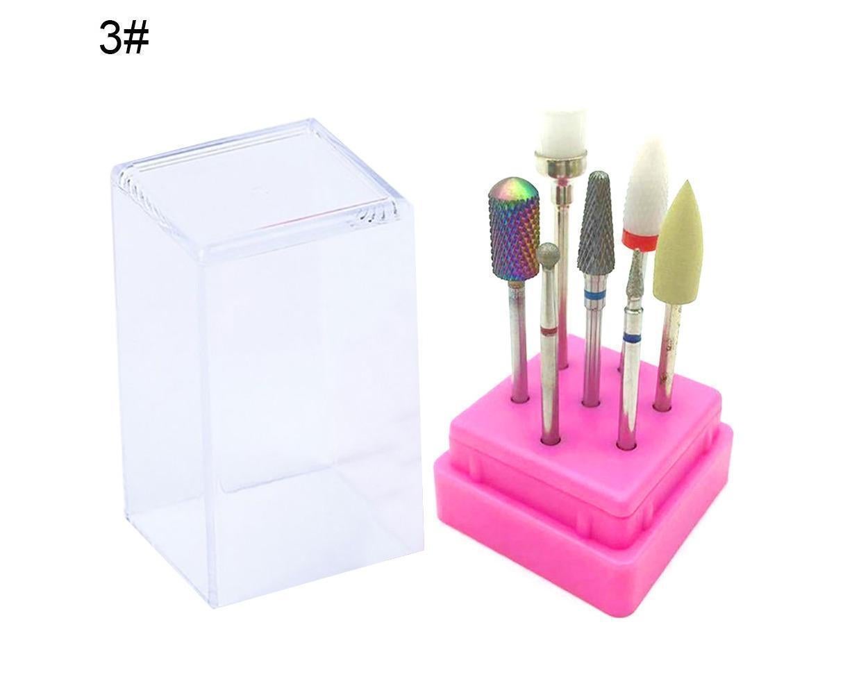 7Pcs Tungsten Steel Ceramics Remove Gel Polish Manicure Pedicure Nail Drill Bits-4#