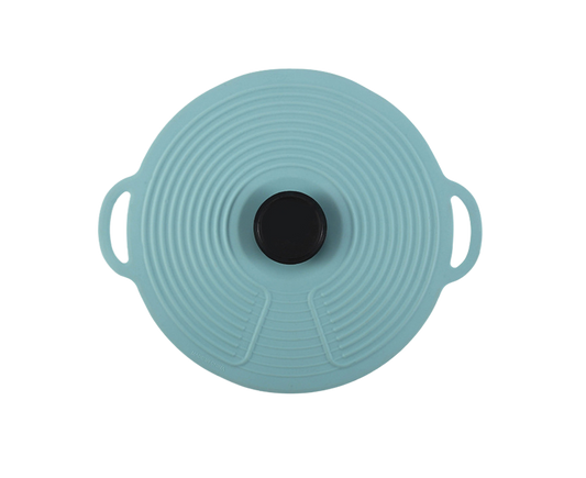 Pot Lid Reusable Heat-resistant Silicone Leak Proof Fresh-keeping Cover for Kitchen-Light Blue XL