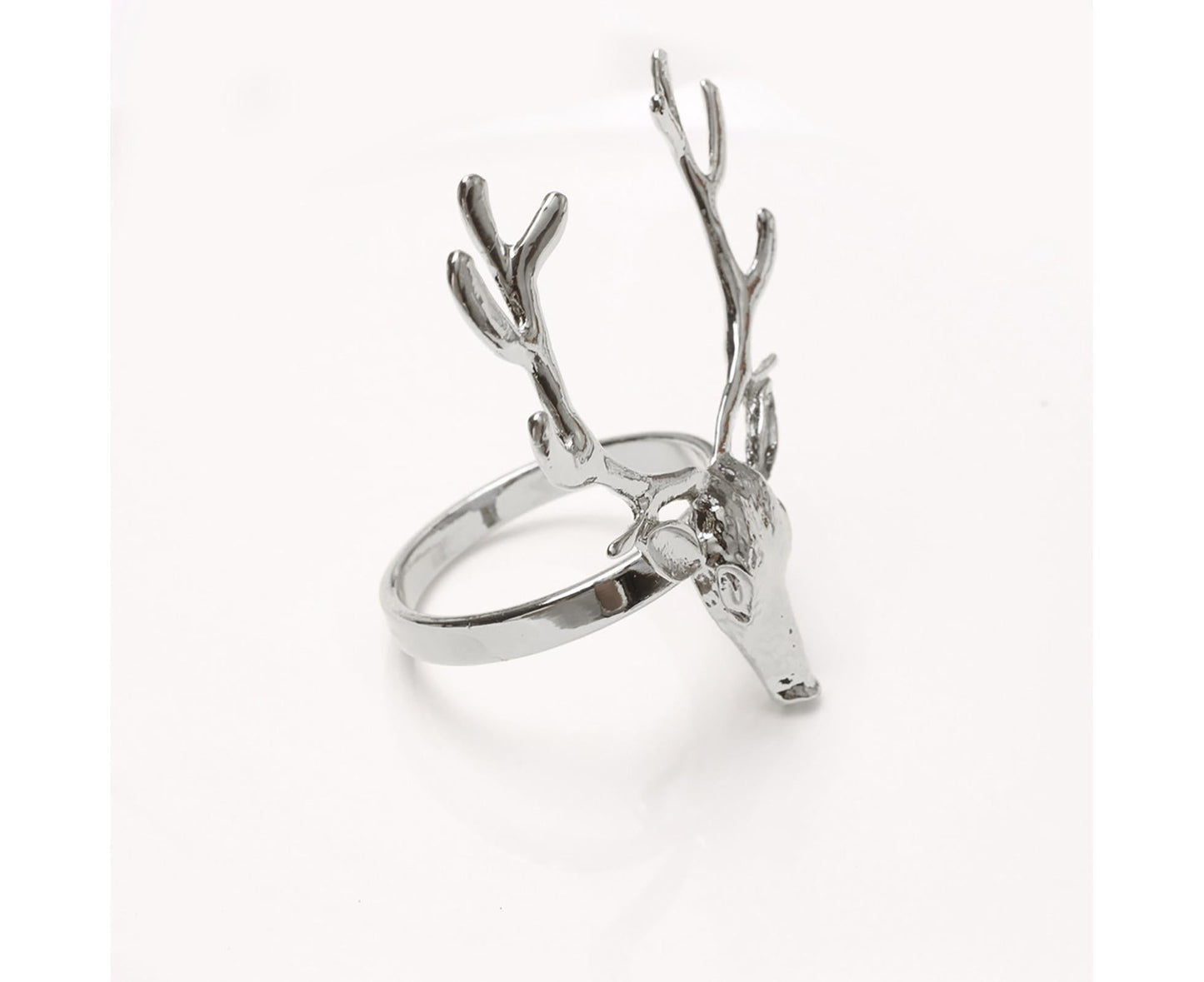 6Pcs Napkin Holder Deer Design Metal Table Decoration - Silver